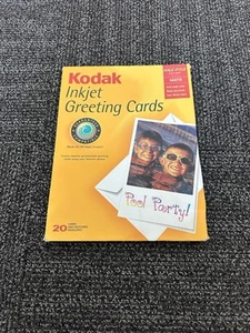 Kodak Set di biglietti di auguri a getto d'inchiostro bianco opaco mezza piega 20 biglietti con buste - Foto 1 di 9