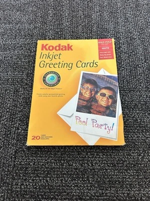 Kodak Inkjet Greeting Card Sets Matte Half-Fold White 20 Cards With Envelopes  - Image 1 of 4