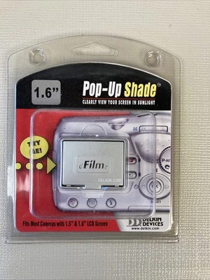 Delkin 1.6" Universal Snap-On Pop-Up Shade for Cameras w/ 1.5" & 1.6" LCD Silver - Image 1 of 4