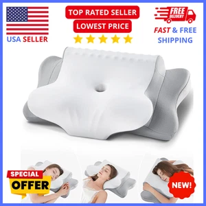 Cervical Pillow for Neck Pain Relief – Cooling Memory Foam Support for All Sleep - Picture 1 of 8