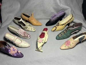 Juego de 10 zapatos vintage en miniatura coleccionables para damas Hard Rasin y más - Imagen 1 de 9