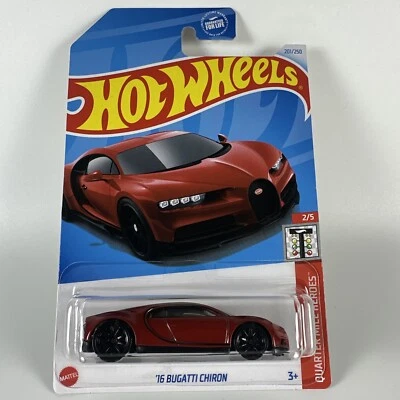 2024 Hot Wheels 16 Bugatti Chiron Red #201 Quarter Mile Heroes E1 - Image 1 of 4