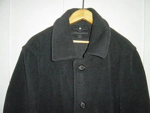 wool car coat jacket button down express design studio size large charcoal - Picture 1 of 5