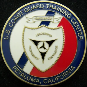 US Coast Guard USCG Training Center Petaluma Challenge Coin - Picture 1 of 2