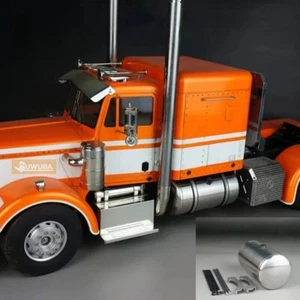 Truck Metal Round Fuel Tank Silver Color Stainless Steel 1/14 For Tamiya King GL - Picture 1 of 12