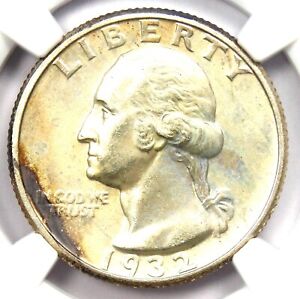 1932-D Washington Quarter 25C Coin - Certified NGC Uncirculated Detail (UNC MS)