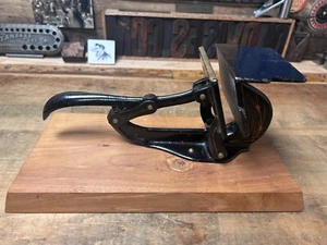 Antique Cast Iron TableTop Printing Press Calling Business Card Letterpress READ - Picture 1 of 15