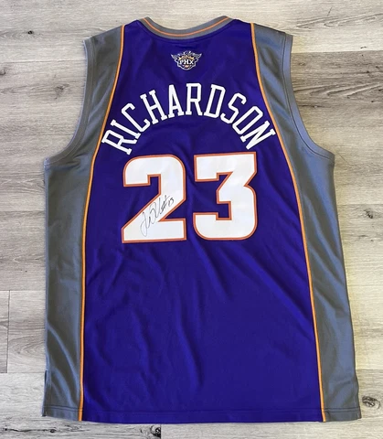 Authentic Phoenix Suns Jersey 48 Jason Richardson Signed Autographed PHX adidas Cover