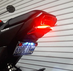 Honda Grom MSX125 (2017-2021) SS Red LED Light Bar Fender Eliminator; Smoke Lens - Picture 1 of 4