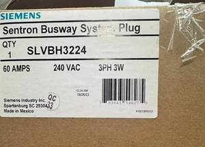 NUEVO Enchufe sistema Siemens Sentron Busway SLVBH3224 60 AMPERIOS 240 VAC 3PH 3W - Imagen 1 de 5