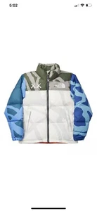 KAWS x The North Face Retro 1996 Nuptse Jacket, SIZE MEDIUM, Moonlight Ivory - Picture 1 of 2