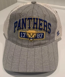 Pittsburgh PITT Panthers NCAA Adjustable Striped Trucker Zephyr Hat New w/Tags - Picture 1 of 10