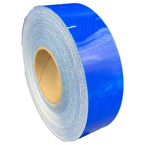 2" Blue Reflective Tape 3M 3930 HIP Air Backed Micro Prismatic Scotchlite Safety - Picture 1 of 10