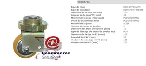 ROUE D APPUI PIVOT STABILISATEUR 50303766 JUNGHEINRICH EJE C20 20C ELE 16 18 - Picture 1 of 2