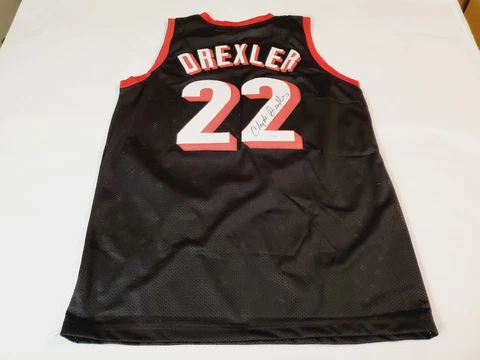 Clyde Drexler Portland Trail Blazers Autographed Signed JSA Certified Jersey Cover