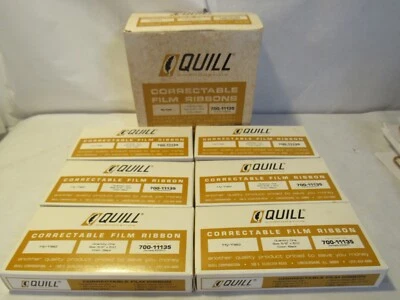 Vintage Quill Lot of 6 Correctable Correction Film Ribbons New  Hy-yield  (T73J) - Image 1 of 4