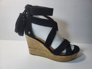 *Right Shoe Only* Ugg Raquel Blk Espadrille Sandal Amputee Replacement - Sz 8 - Picture 1 of 6