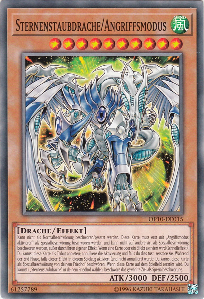YU-GI-OH, STERNENSTAUBDRACHE/ANGRIFFSMODUS, C, OP10-DE015, TOP - Bild 1 von 1
