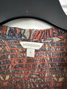 Monsoon Paisley Boho Blouse Size Large - Picture 1 of 4