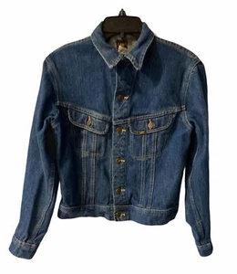 Lee Riders Trucker Jacket Boys Sz 20 Womens Sz S denim Jeans USA Made Vintage - Picture 1 of 5