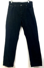 VTG Calvin Klein Women's Black Denim High Rise Tapered Jeans Sz 30x29.5