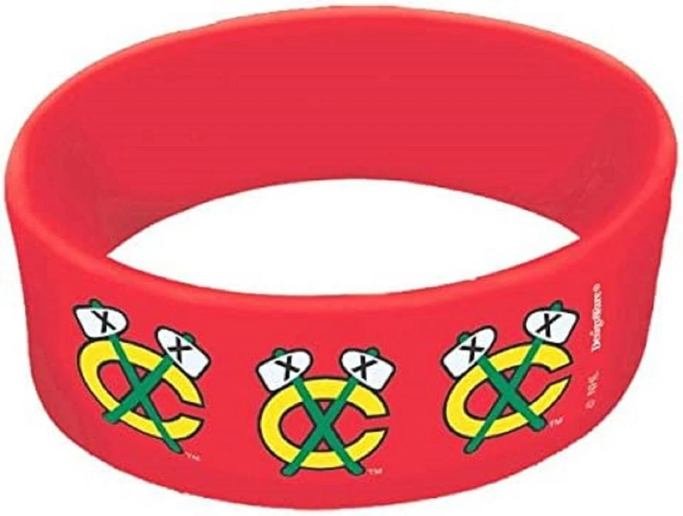 Puños de goma Chicago Blackhawks NHL profesional hockey deportes temáticos fiesta favor Foto 1 de 1