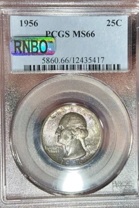 Toned 1956 Washington Quarter PCGS MS66 - Picture 1 of 2