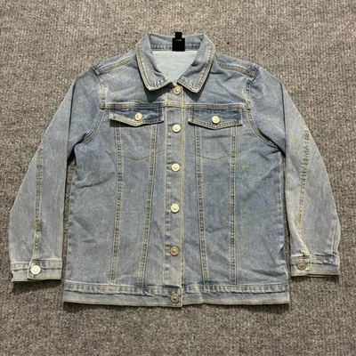 My Little Pony Girls Button Up Jacket XL (14) Blue Denim Collared Front Pocket - Image 1 of 4