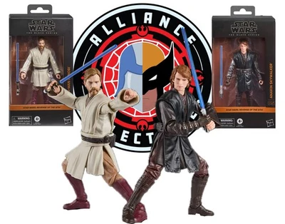 EN MANO!! Lote de figuras Hasbro 2025 Star Wars Black RotS 4 y 5 OBI-WAN & ANAKIN 6" Foto 1 de 4