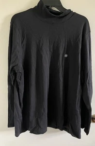 Camisa negra Lands End cuello falso talla 3X calce relajado mangas largas - Imagen 1 de 4