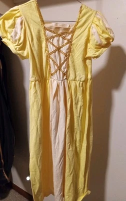 Vestido Disfraz Princesa Amarilla Luo Bei Er Niños Manga Abullonada Con Cordones Talla 150 Foto 1 de 4