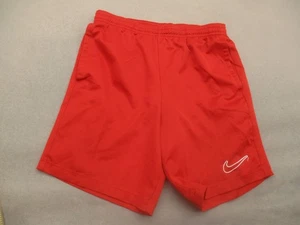 NIKE DRI-FIT Size M Boys Red Stretch Waist Pocket Training Running Shorts 363 - Picture 1 of 7