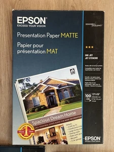 Epson Matte 13"x19" Presentation Photo Paper - USED 80 Sheets Remaining - Afbeelding 1 van 5