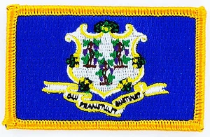 AUFNÄHER Patch FLAGGEN flagge CONNECTICUT USA STAATEN flag Fahne 7x4.5cm - Bild 1 von 1