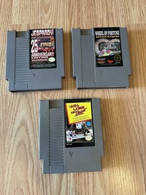 NES Nintendo games - Jeopardy 25th, Wheel of Fortune & Win Lose or Draw