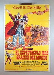 ESPECTACULO MAS GRANDE DEL MUNDO- Greatest Show- 1952 Poster-28x41" B14-35-19 - Picture 1 of 11