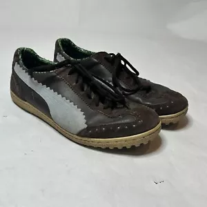 Puma Golf Casual Sport Cleats Mens Shoe Sneaker Brown Leather Suede 181699 Sz 13 - Picture 1 of 8
