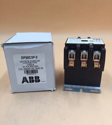 HOUSTON STOCK NEW ABB DP50C3P-2 CONTACTOR 50 AMP 240V FREE 2 DAY AIR SHIPPING - Image 1 of 4