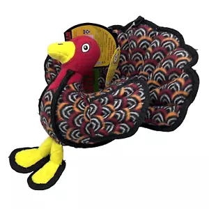 Tuffy Barnyard Turkey Dog Toy Durable Squeaks Floats Heavy Duty Large Washable - Picture 1 of 8