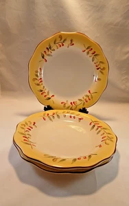 BETTER HOME AND GARDENS TUSCAN RETRAT 3 DINNER PLATES 11 1/4" SCALLOPED, CHINA - Picture 1 of 6