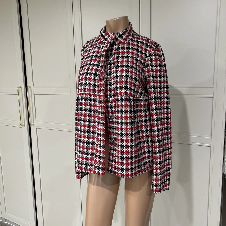 VTG Walter Tweed Blazer Red/white/black/gray Sz 4 - Image 1 of 4