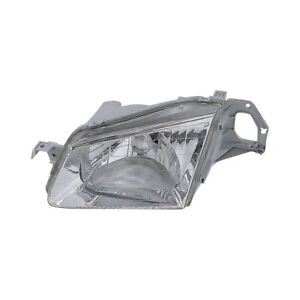 Headlight For 1999-2000 Mazda Protege Left Driver Side Chrome Housing Clear Lens
