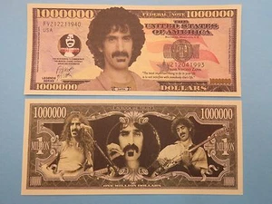 Frank Zappa Master Gitarrist, Komponist ~ 1.000.000 $ One Million Dollar Bill USA - Bild 1 von 2
