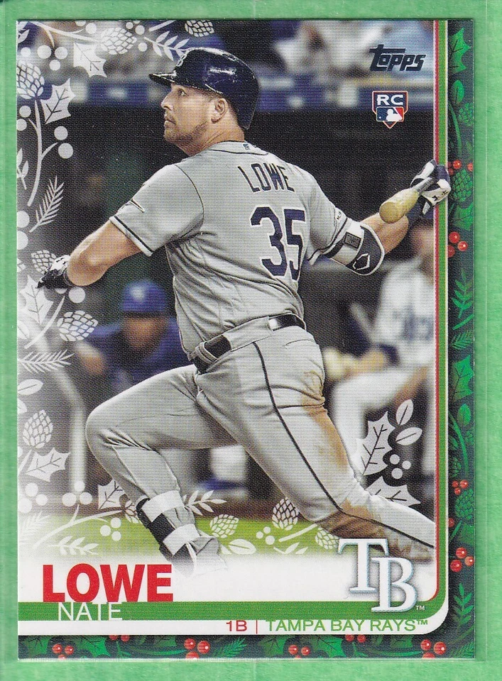 2019 Topps Holiday Walmart Mega Box Rookie #HW3 Nate Lowe Tampa Bay Rays - Image 1 of 2