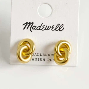 New 18mm MadeWell Loops Stud Earrings Gift Vintage Women Party Holiday Jewelry - Picture 1 of 3