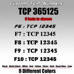 Set of 2 TCP custom number decal private Limo taxi service Transportation SUV v2 - Bild 1 von 1