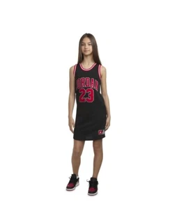 NEW Jordan Flight 23 Black Stitched Sewn Basketball Jersey Dress Girls Size M - Picture 1 of 5