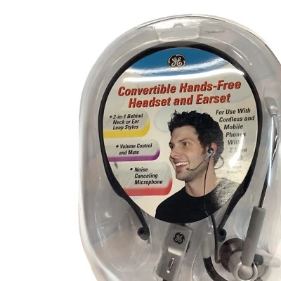 New GE Noise-Canceling Hands-Free Headset Microphone TL26653  2.5mm Jack A3 - Image 1 of 4