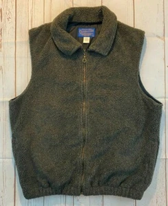  Mens Pendleton Fleece Vest Jacket pockets Size  Medium VTG USA Made Gray  - Picture 1 of 5