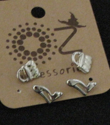Earrings Set of 2 Pierced Post Hand Bag & High Heels - Image 1 of 2